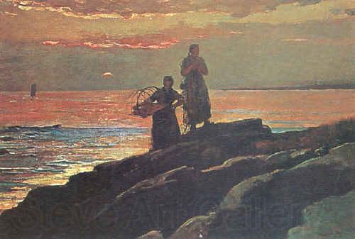 Winslow Homer Sunset, Saco Bay